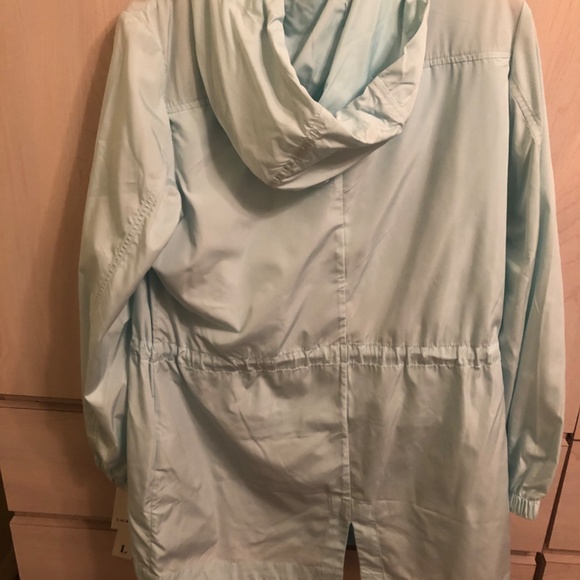 New Laurier Aqua Blue Zippered Jacket w/ Hood - Picture 4 of 4